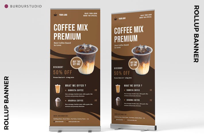 Coffee Mix Promotion – Roll Up Banner