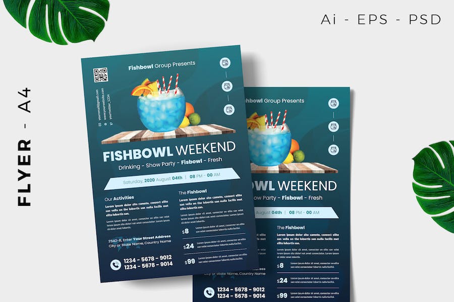 Fish Bowl Event Flyer Design