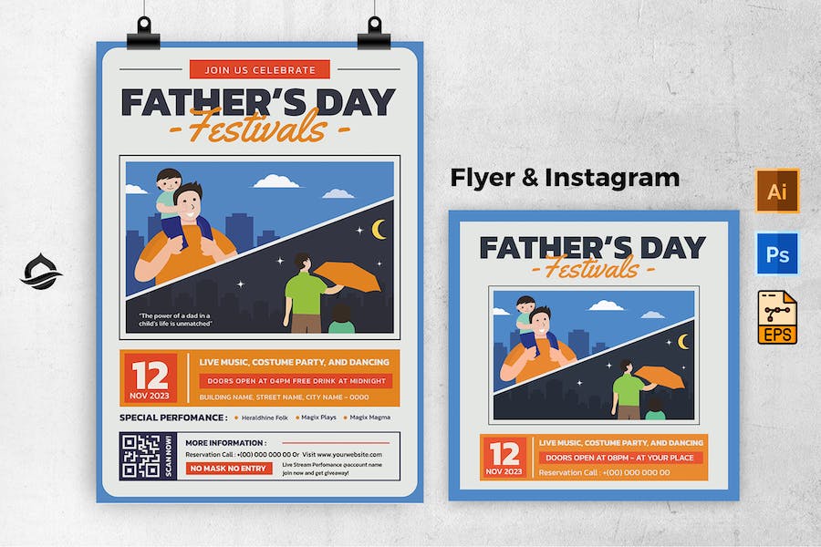 Father day Festival Flyer & Instagram post
