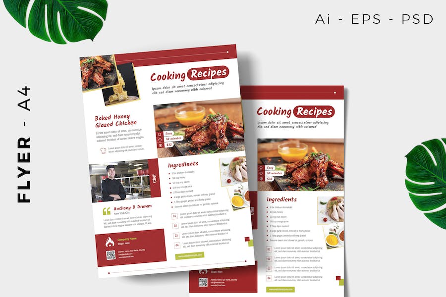 Cooking Recipe Flyer Design