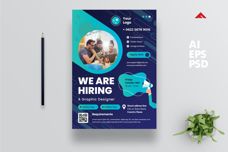 Graphic Designer Job Vacancy Flyer