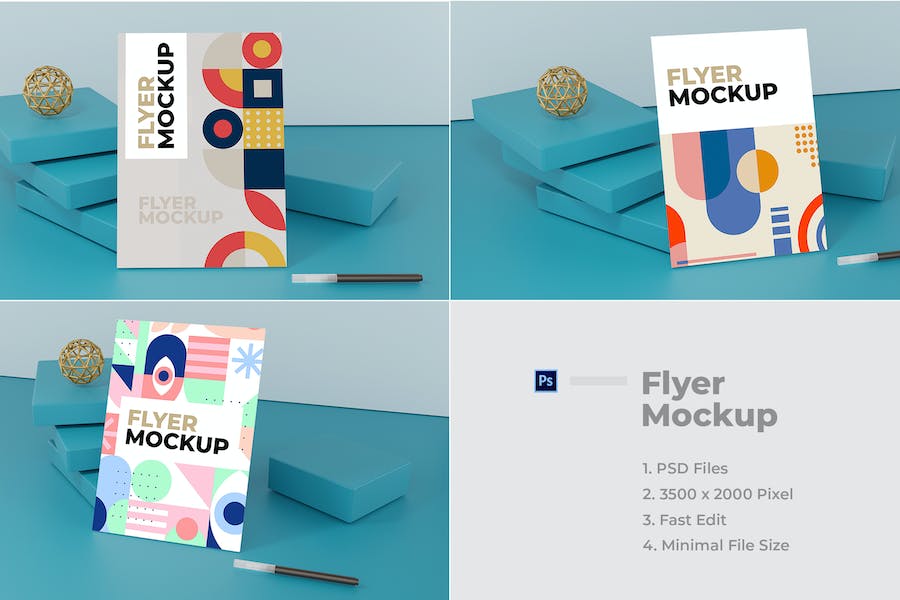 A4 – Perspective Flyer Poster Mockup