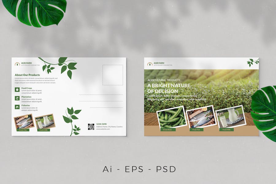 Eco Nature/Farmer Postcard Design