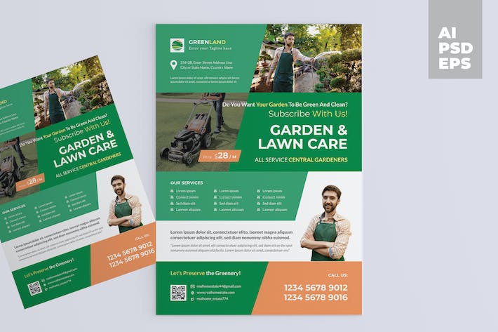 Gardening Landscape Service Flyer Design
