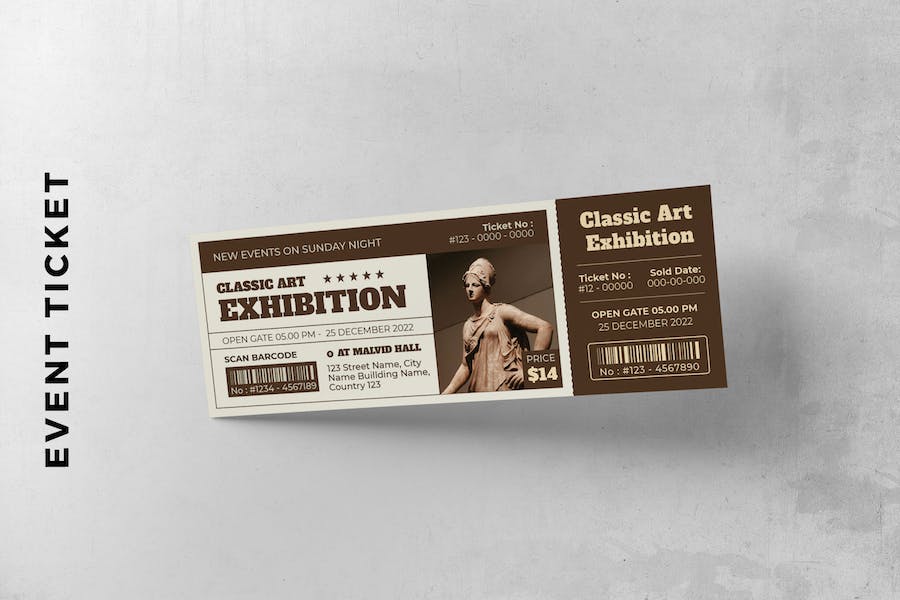 Art Exhibition Event Ticket Card Promotion