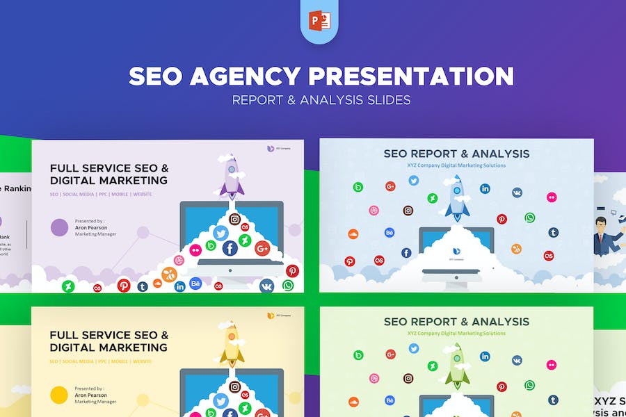 SEO Agency Report & Analysis PowerPoint