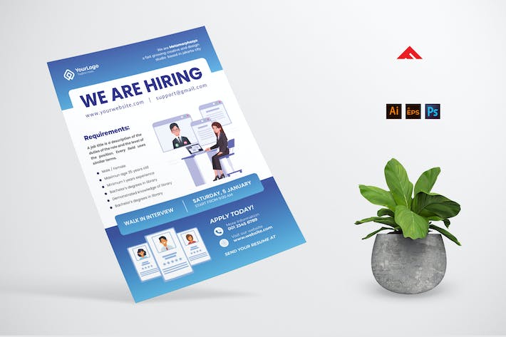 Company Job Hiring Flyer Advertisement