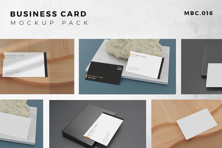 9 Perspective Business Card Mockup