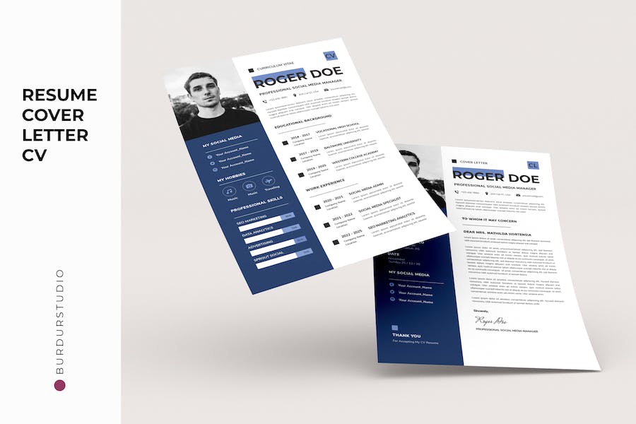 Simply Clean CV Resume & Cover Letter