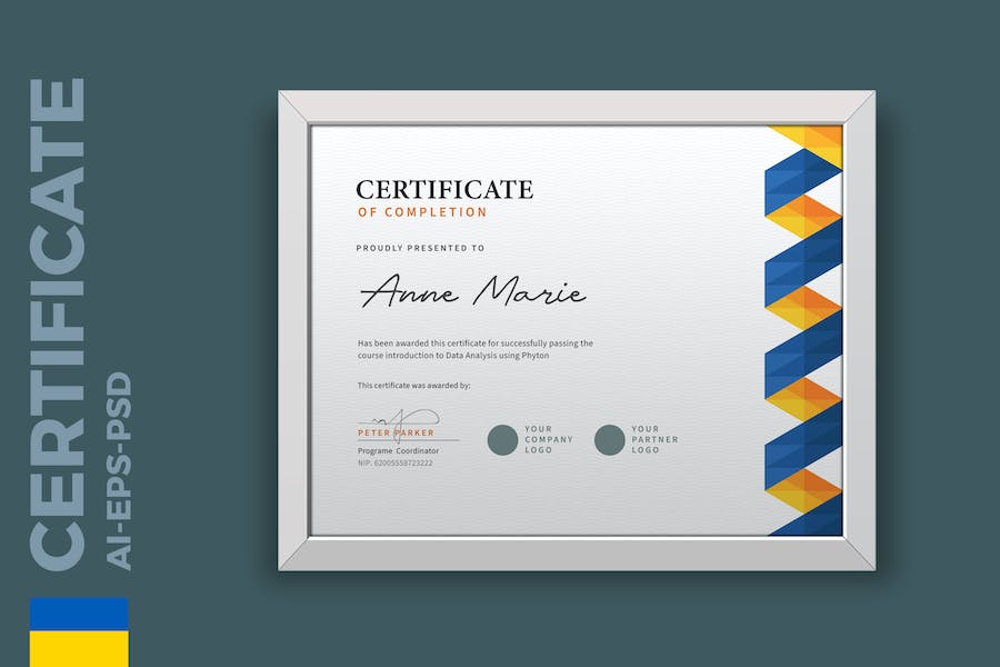 Blue Certificate/ Diploma Template Pro