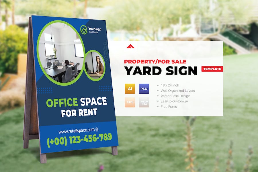 Property Sign Yard / For Sale Template
