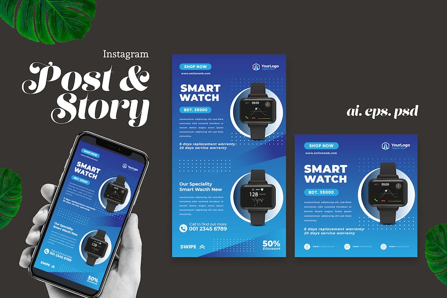 Smart Watch Instagram Post Story