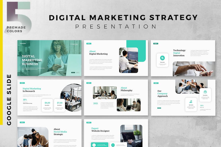 Digital Marketing Strategy Google Slide