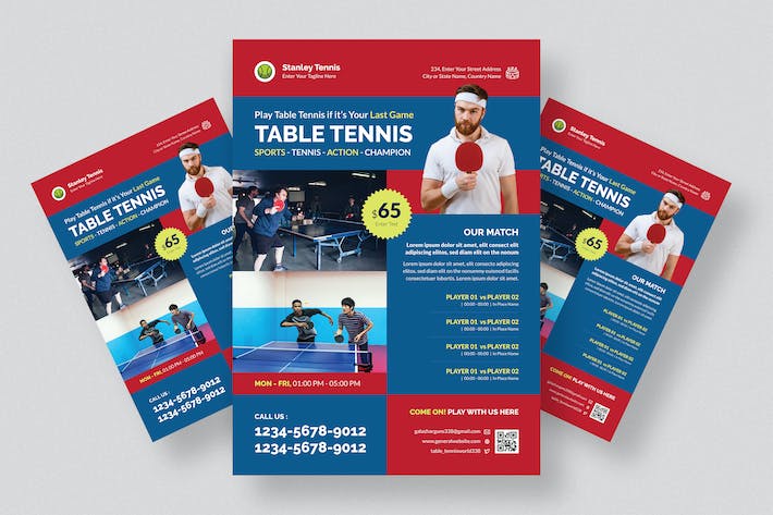 Table Tennis Competition Flyer Design