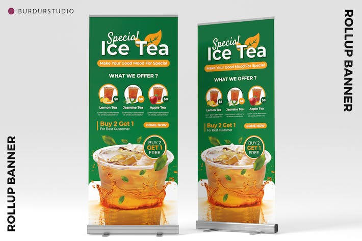 Special Ice Tea Roll Up Banner