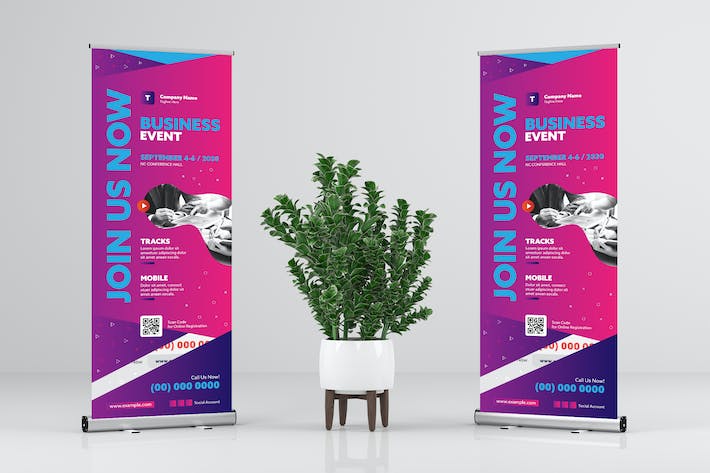 Modern Pro – Business Event Rollup Banner Design