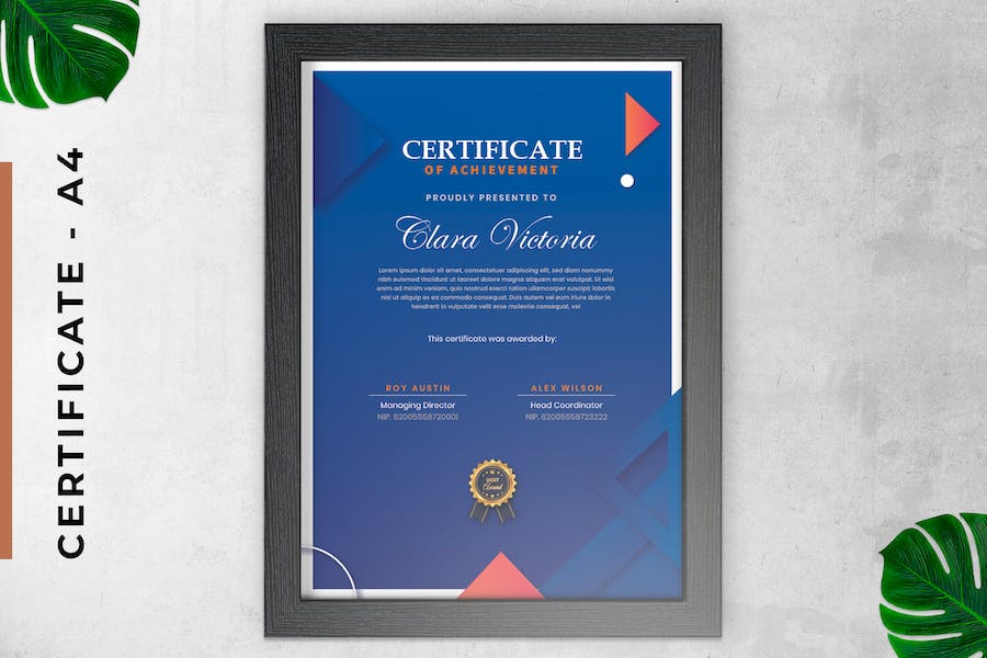Certificate / Diploma Modern Corporate Style