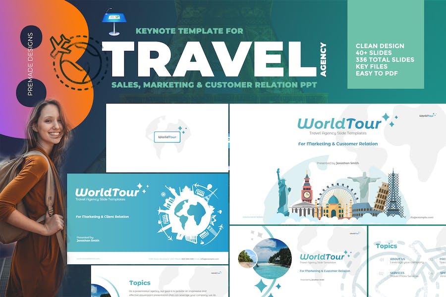 Travel Agency Keynote Slide Template