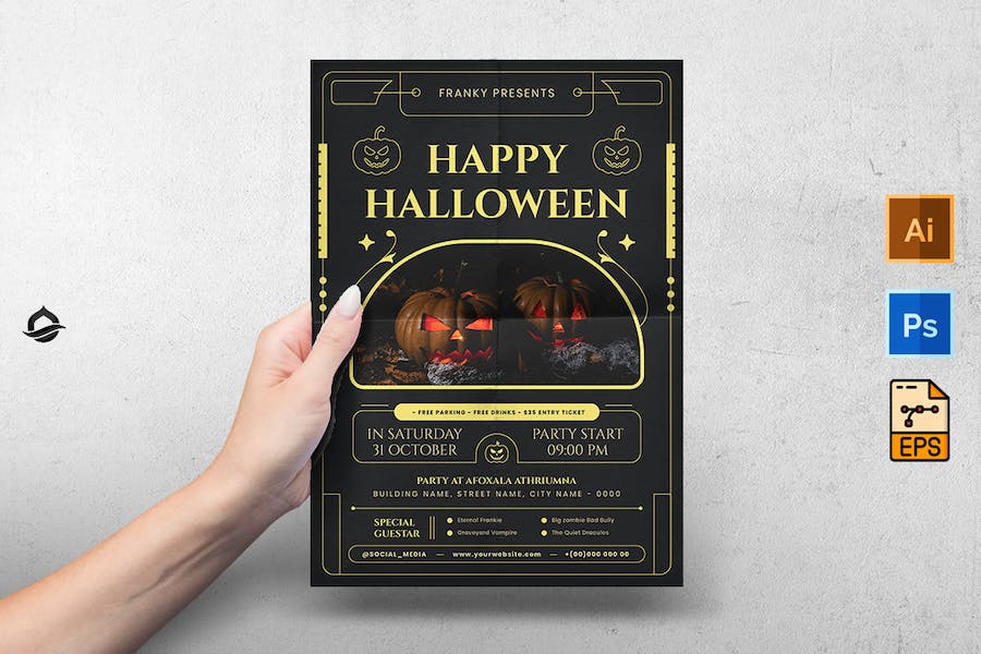 Halloween  Event Party Flyer Template