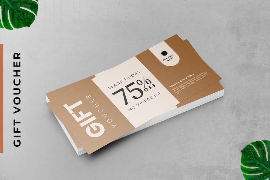 Gold Gift Voucher Card Promotion