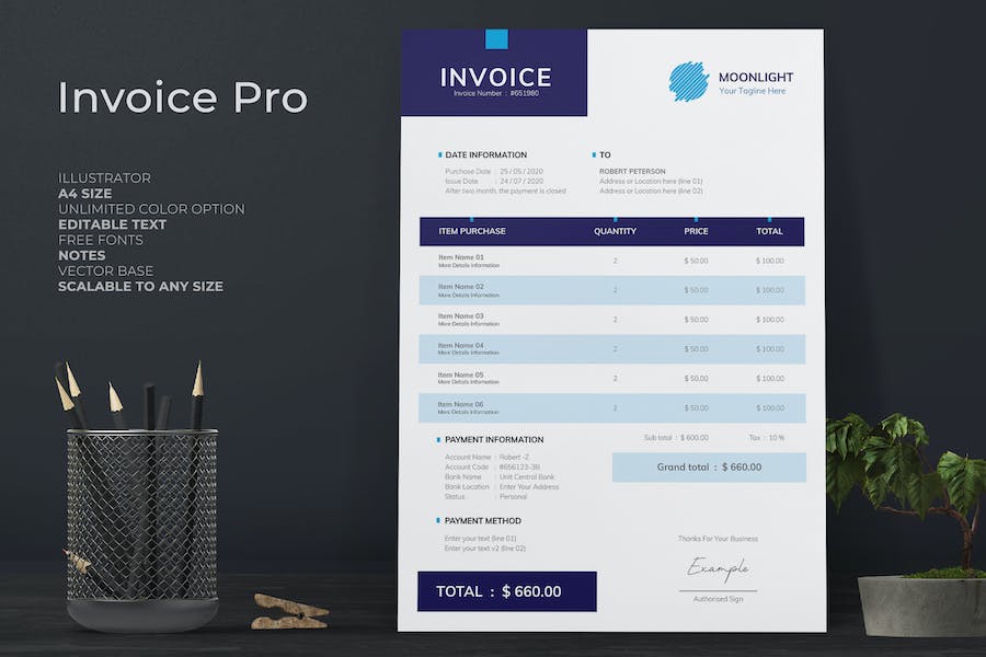 Clean Invoice Design Pro
