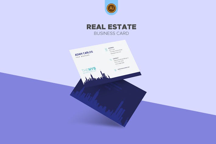 Clean Real Estate Business Card