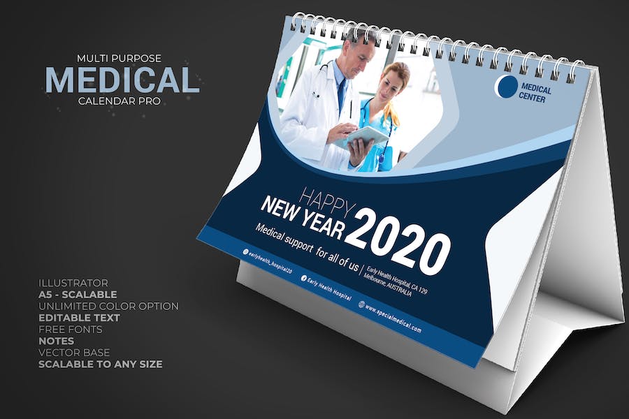 2020 Medical Clinic – Calendar Desk Pro
