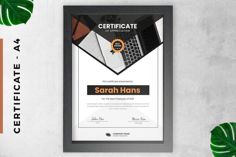 Certificate / Diploma Modern Classic Style