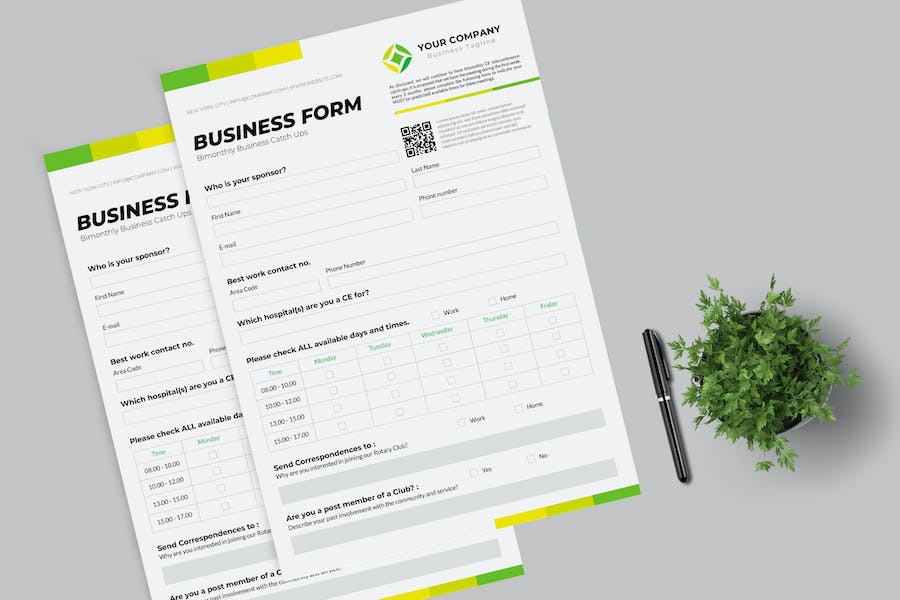Clean Business Form