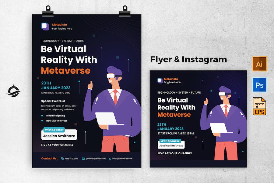 Virtual Reality Metaverse Flyer